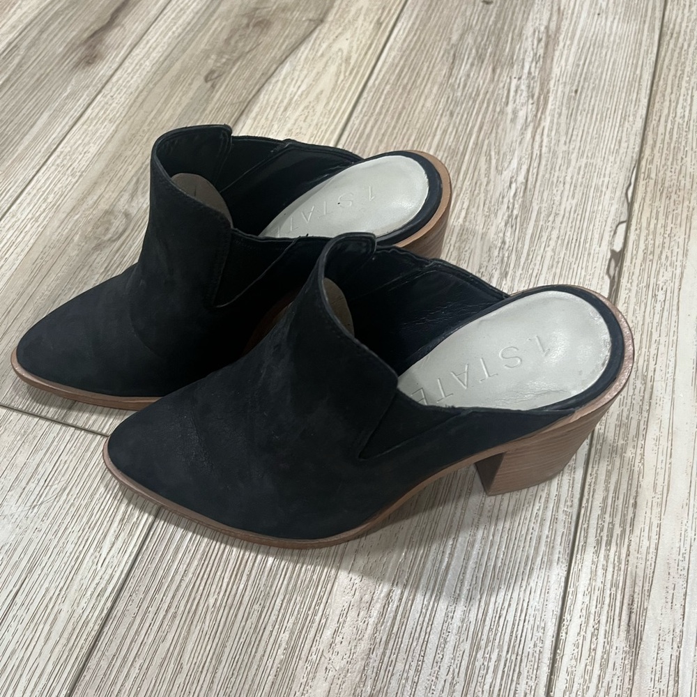 1.State Womens Black Suede Ankle Boots Shoes 5 Medium. Condition is Pre-owned.